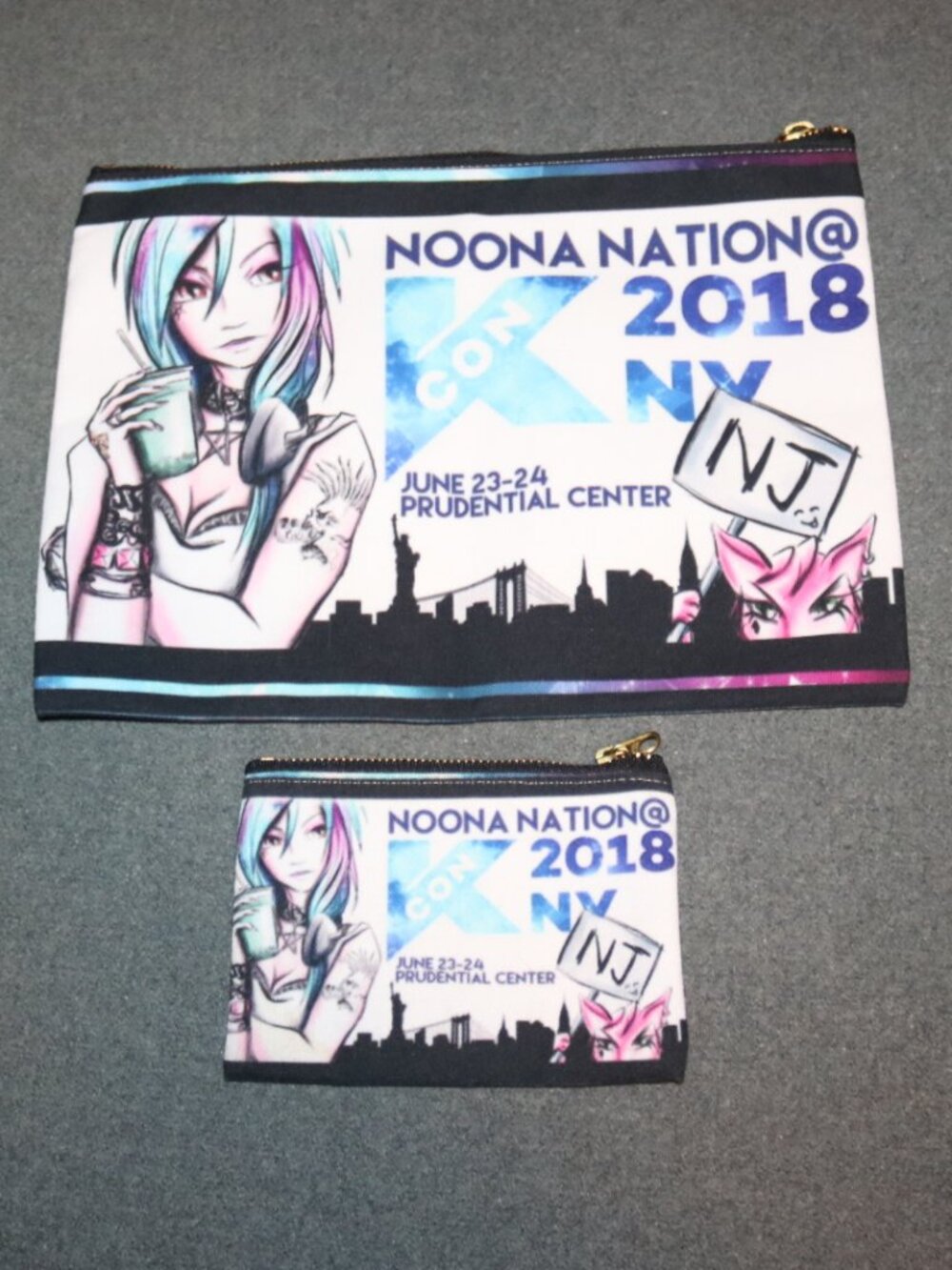 Souvenir Pouch KCON NY 2018 Noona Nation Zippered Bag KPop Korean Culture Music